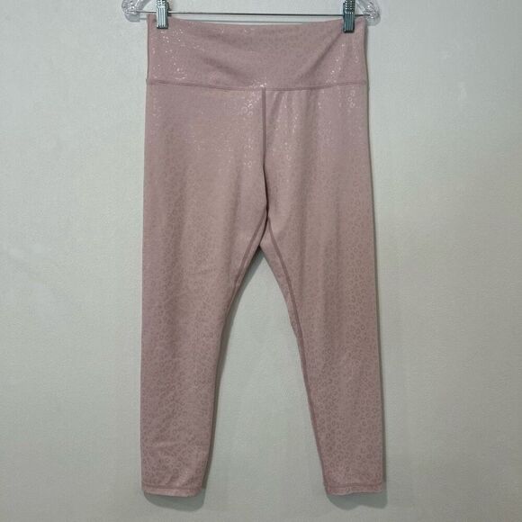 Zyia Active Pink Light N’ Tight Leggings – Size 8-10, Shimmer Leopard Print - Picture 1 of 7